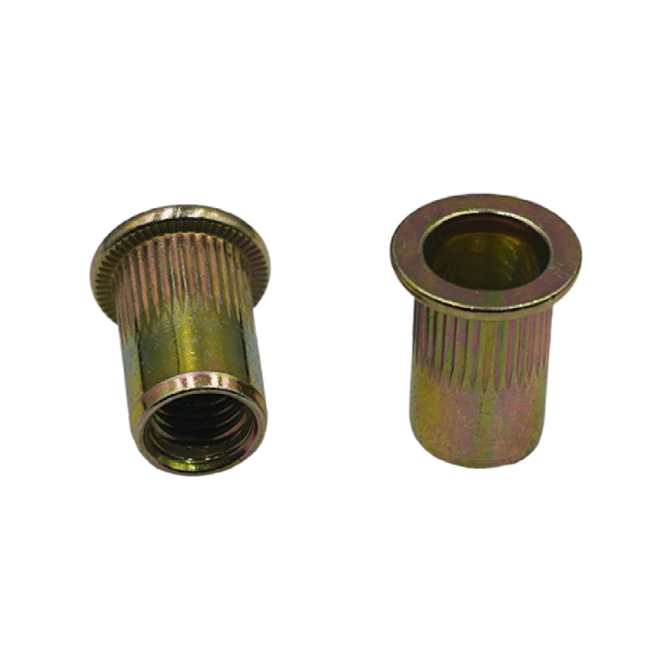 Zishuo fasteners supply color zinc plated small countersunk Rivet nut flat half hexagon Rivet nut