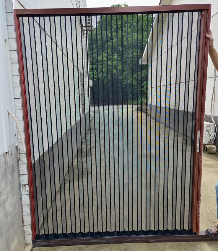 Trackless invisible screen door, folding screen door, screen window door, retractable and sliding aluminum alloy frame, mosquito proof and sand resistant window door