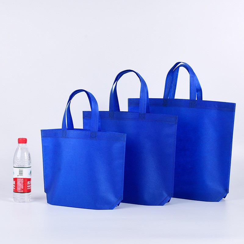 Handheld non-woven fabric bag, customized blank advertising, solid color foldable shopping bag, catering, disposable takeaway packaging bag