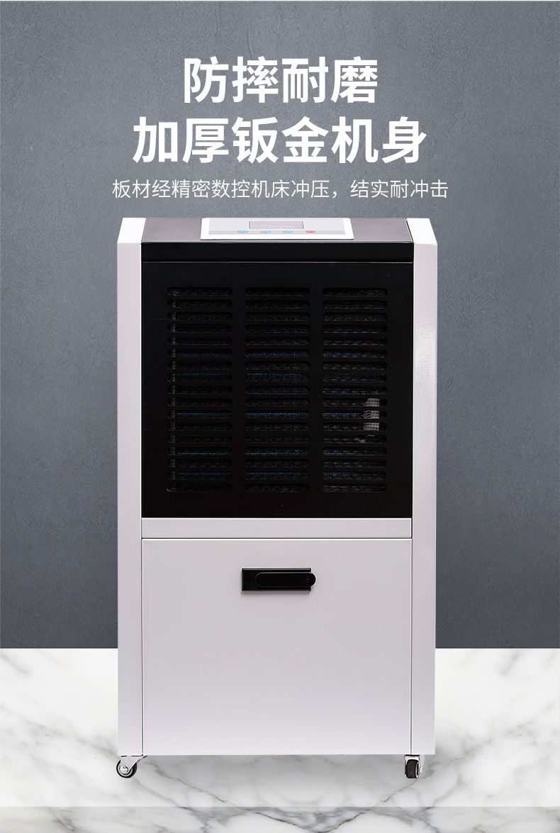 Industrial dehumidifier, underground garage, shopping mall, warehouse, factory, swimming pool, fresh air, Ruiwang 60L commercial dehumidifier