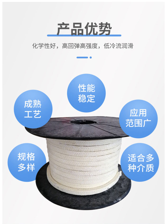 Aramid fiber packing, wear-resistant and high-temperature resistant sealing strip, square packing ring, Haozheng