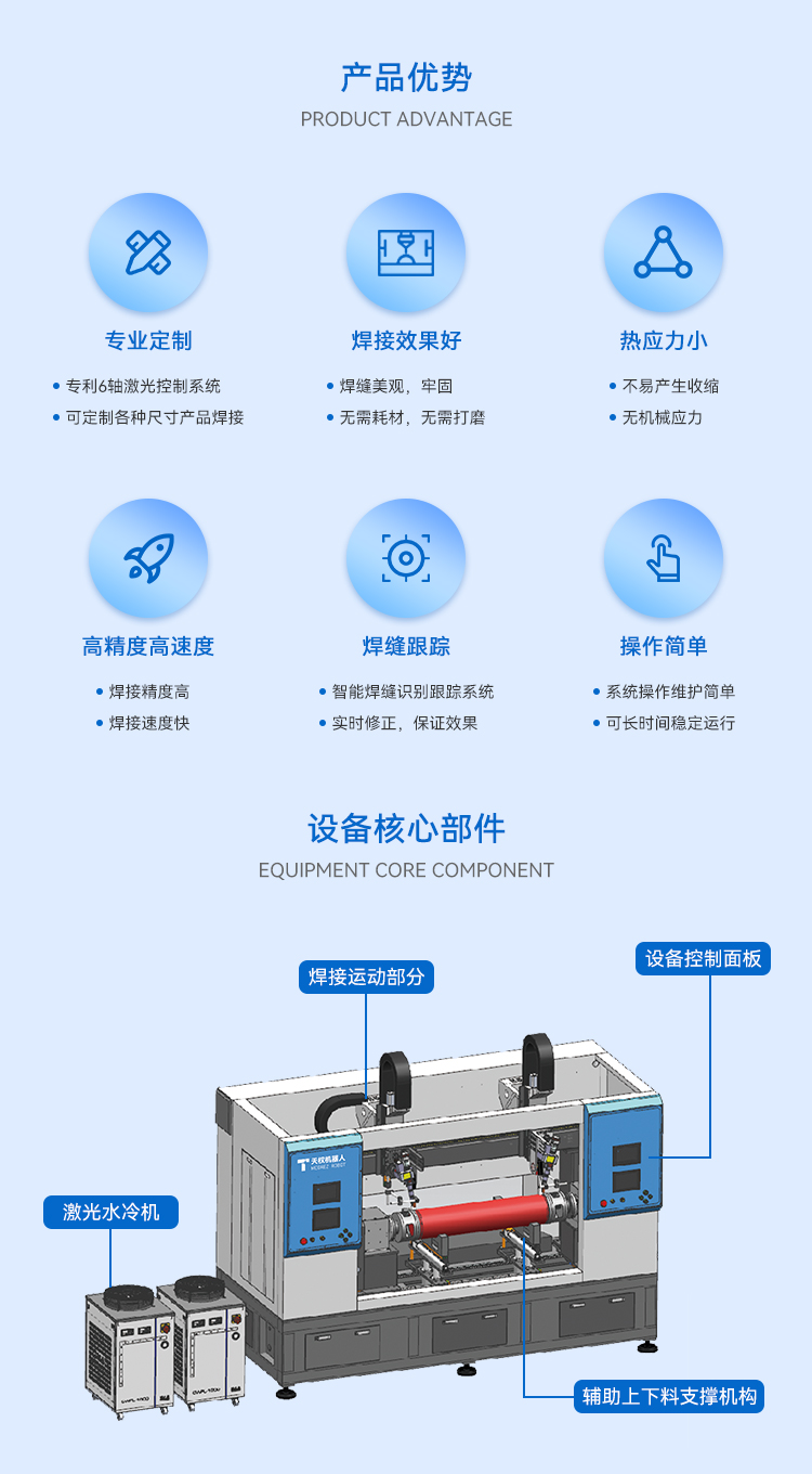 Customized automatic straight seam welding equipment for scanning large diameter circular pipe circumferential welding seams as needed