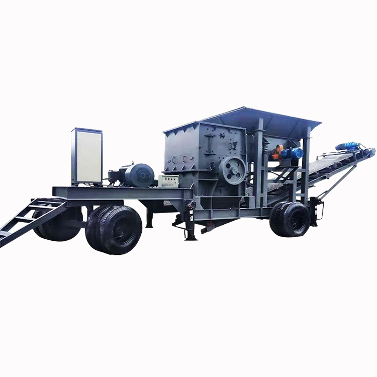 Large mobile crusher, jaw type stone crushed stone sand making machine, hammer type construction waste mining ore crusher