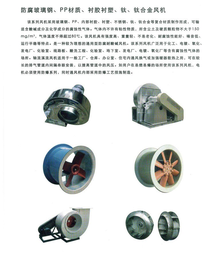 4-72 anti-corrosion fan, explosion-proof fan, medical grade corrosion-resistant, acid and alkali resistant fan, industrial equipment