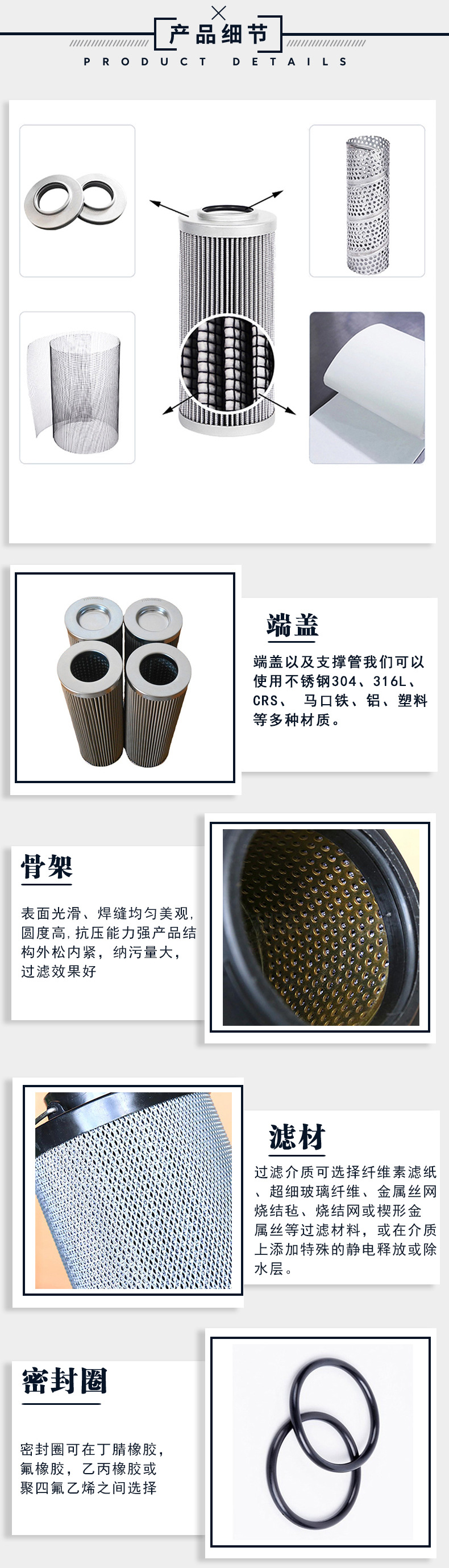 Original wholesale oil filter element 0030d020bn/hc with numerous models, hydraulic filtration constant source can be customized