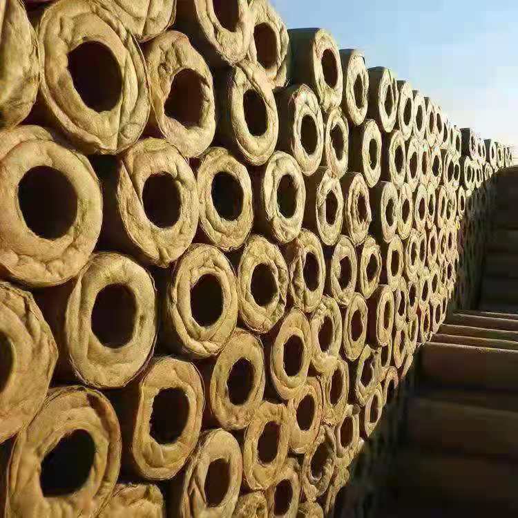 Rock wool insulation pipes, flame-retardant insulation rock wool pipes, industrial buildings, rock wool pipe shells available in stock for customization