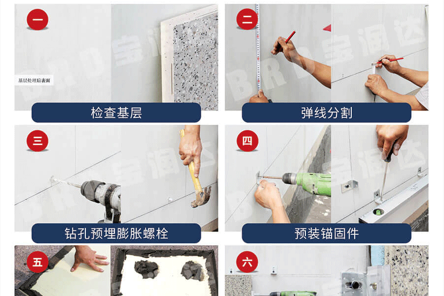 Manufacturer of Baorunda ceramic water sand energy-saving board, universal insulation, exterior wall decoration, rock wool insulation integrated board