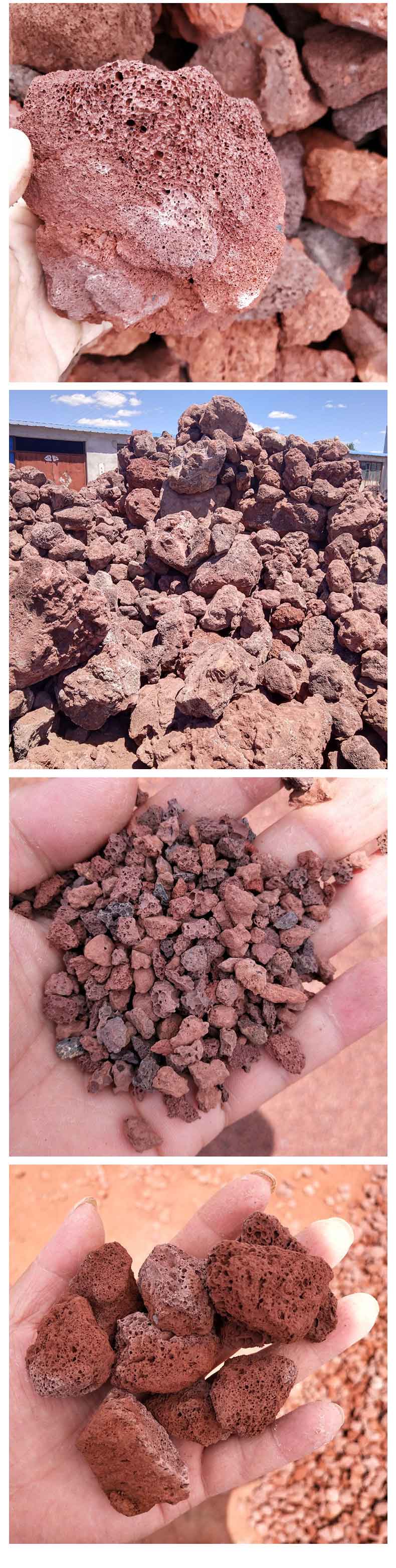 Mixed soil and volcanic rock porous potted pavement for landscaping, water treatment, filtration, and wholesale of volcanic rock manufacturers