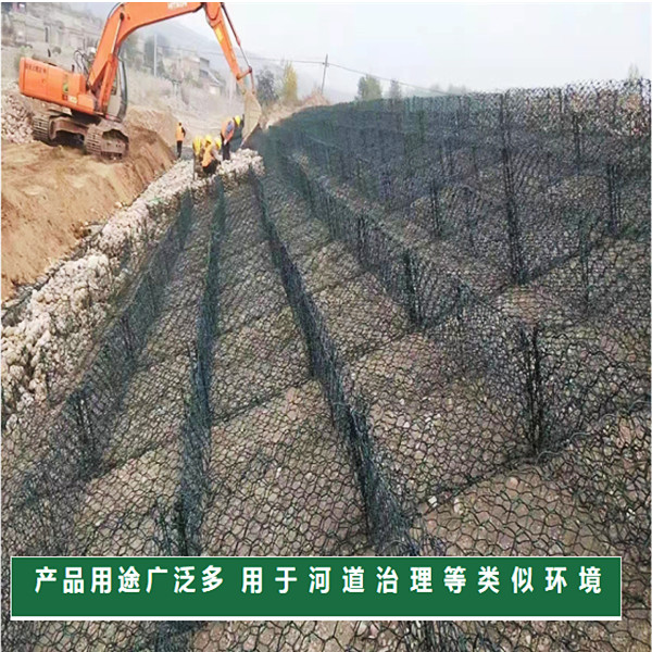 Shixiong Cold Galvanized Solid Bin Cage Wrapped with Plastic Stone Cage Net Box Twisted Pair Gabion Net Support Customization