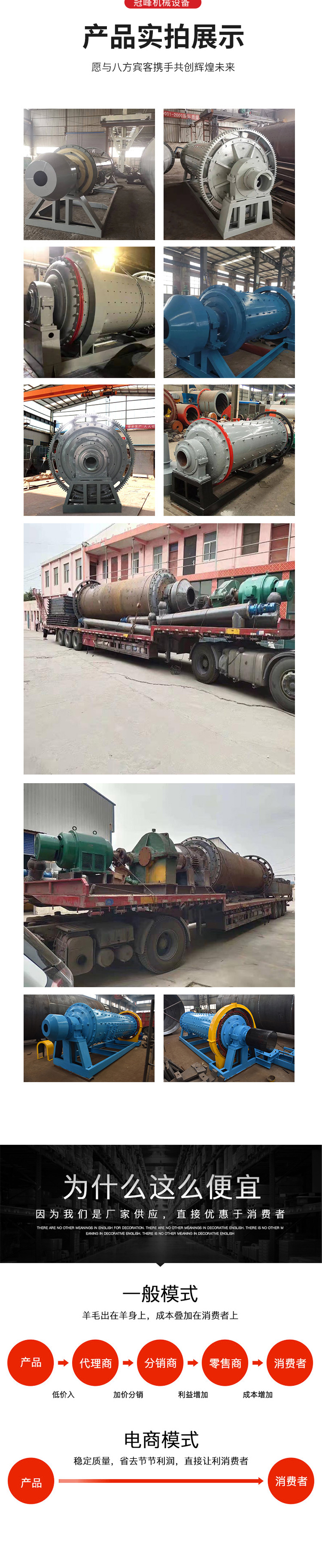 Dry and wet dual purpose ball mill, Guanfeng Machinery, small pebble mill, mining stone rod mill