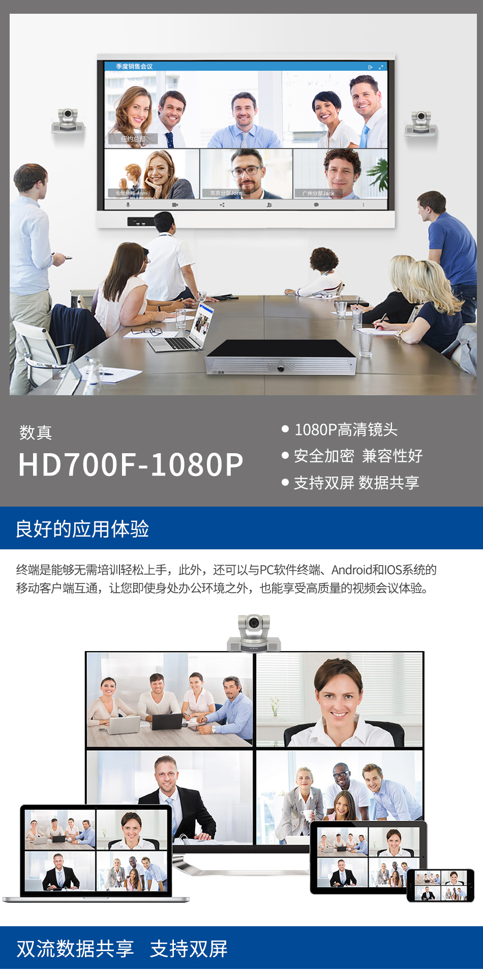 CHDCON Video Conference System 1080P HD Conference Terminal HD740F Manufacturer Sales