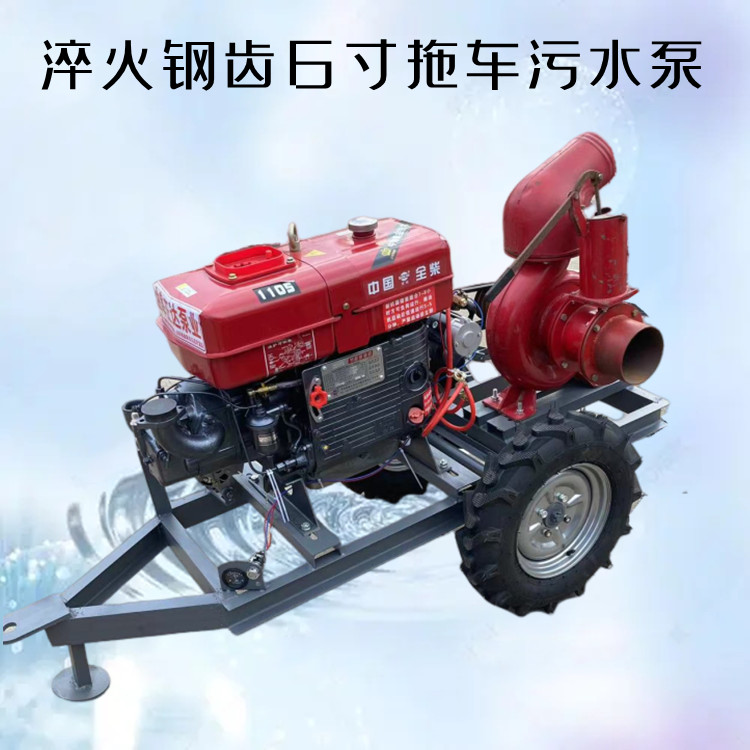 Mobile drainage self priming pump truck, high lift 3 inch 4 inch drainage pump, horizontal 6-cylinder diesel engine pump truck