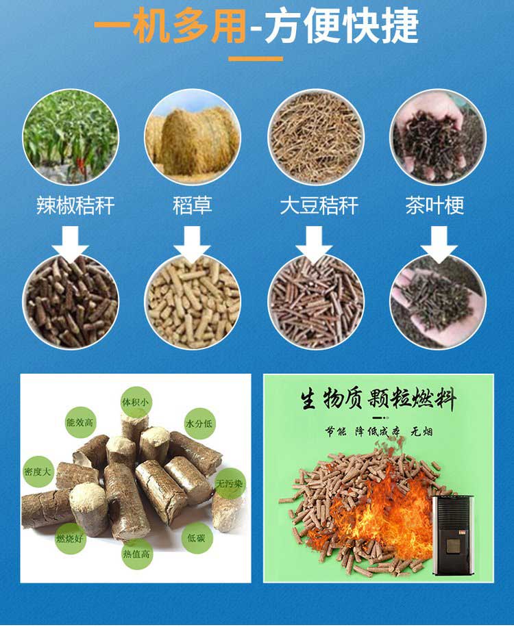 Straw briquetting equipment, sawdust fuel particle forming machine, vertical biomass particle machine