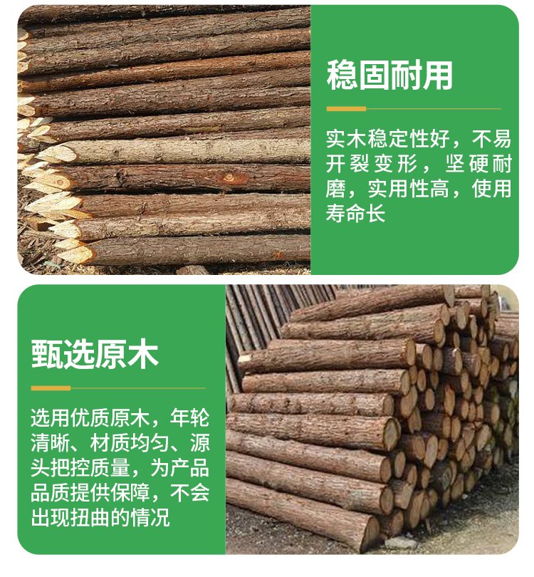 Hongyuan Landscape Wooden Square Pine Piles, Wholesale of Timber, Deciduous Pine, Keel Strips, Customizable for National Shipping