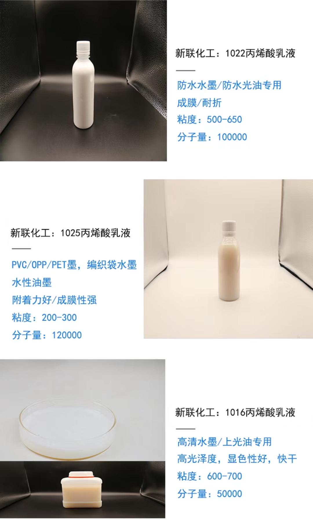 Production company of special acrylic lotion for water-based waterproof/ink/varnish/varnish blending