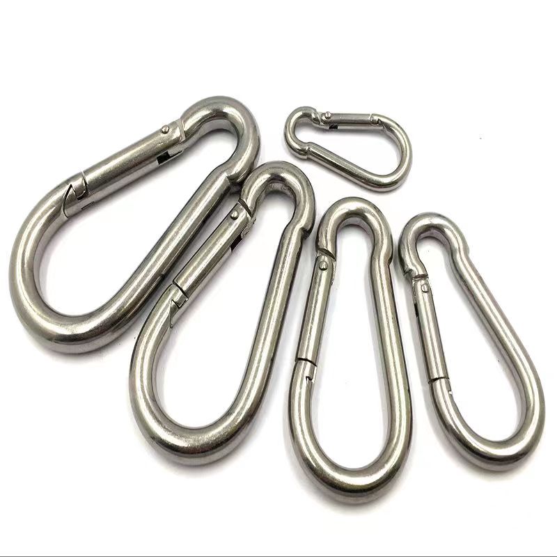 Kangshun 304 Stainless Steel Spring Chain Keychain Spring Hook Full Series Processing and Customization