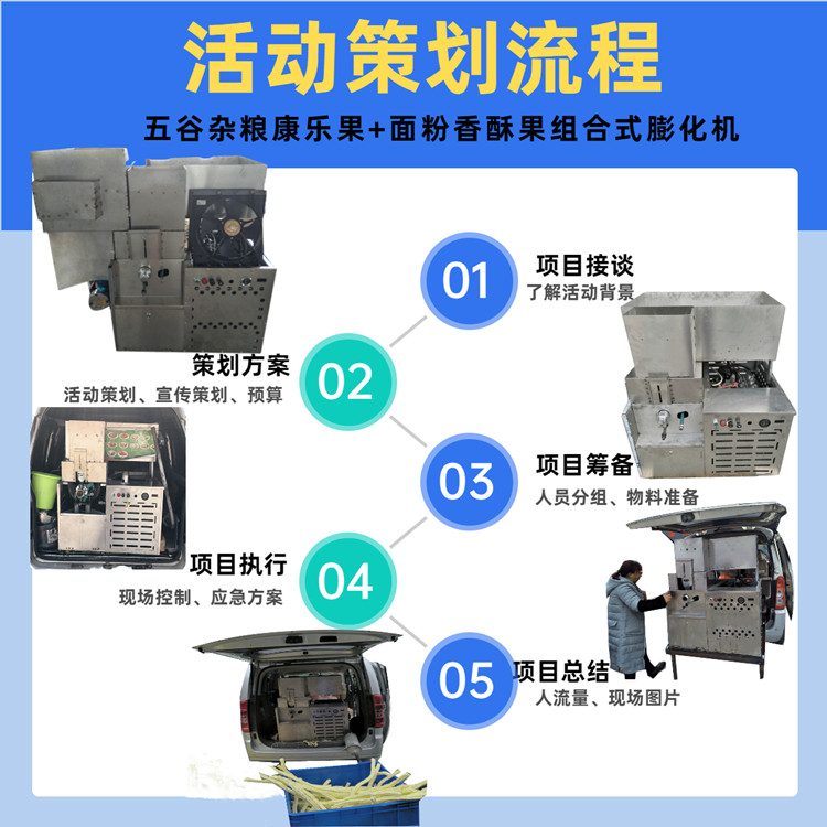 Peanut crispy black rice puffing machine, mixed grain flour combination, Kangle fruit machine, automatic cutting hollow rod machine, discount