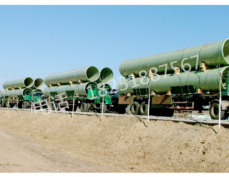 Large diameter fiberglass reinforced plastic sand pipe for water supply with a wall thickness of 15mm and high compressive strength from Taifan manufacturer