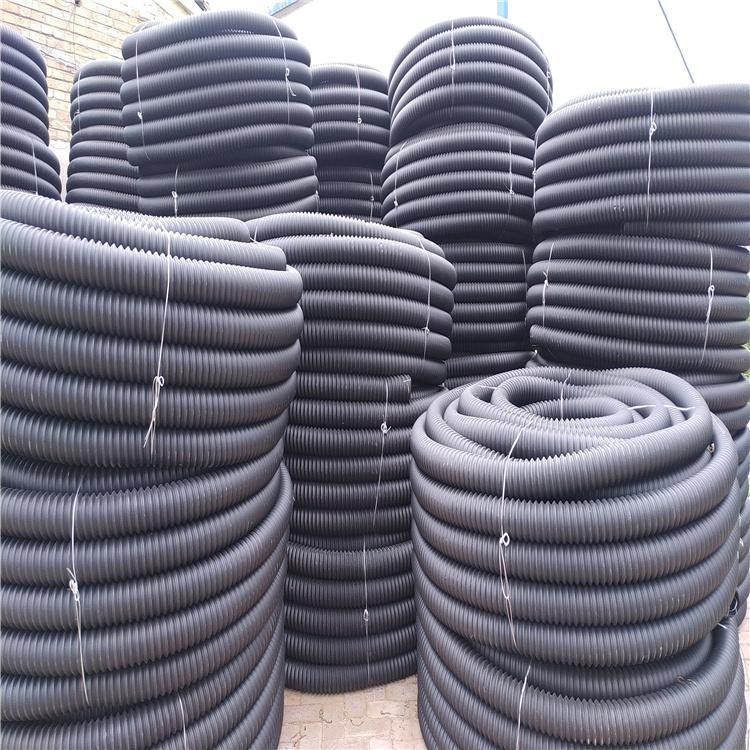 HDPE carbon corrugated pipe, ICC carbon spiral pipe, black single wall street lamp threading pipe, Xiongyun Plastic manufacturer