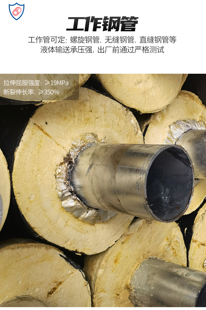 Polyurethane seamless insulation steel pipes for urban heating, directly buried cold and hot water pipelines, shipped nationwide from the United States