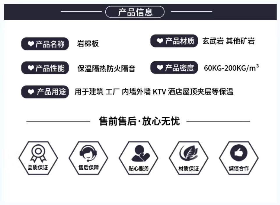 Exterior wall hydrophobic rock wool board A-grade fireproof roof interlayer soundproofing board mortar paper rock wool