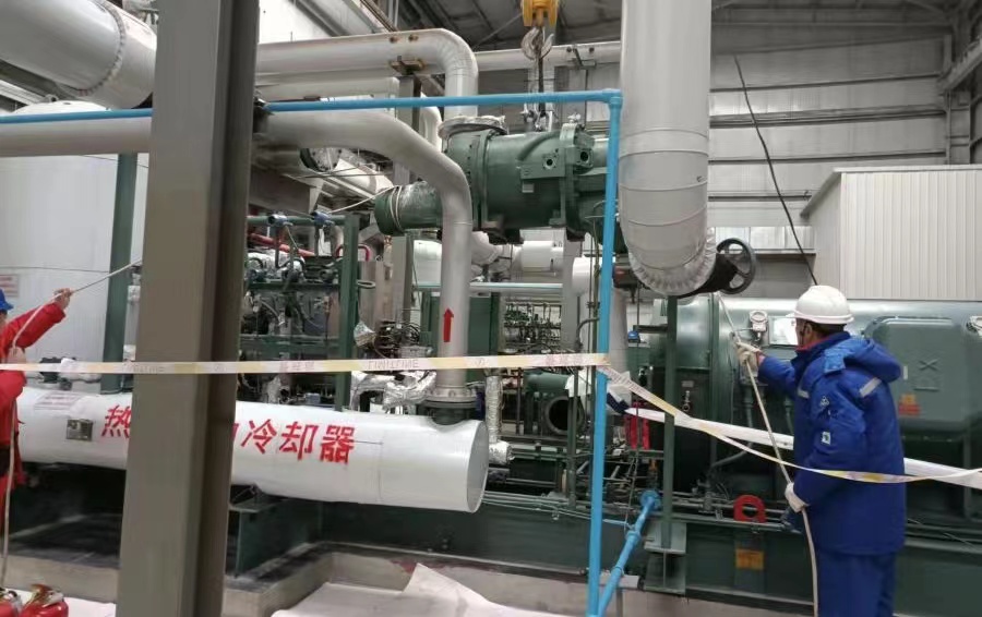 Overhaul of BOG gas recovery compressor, maintenance of LNG natural gas liquefaction precooling equipment, centrifugal chiller unit