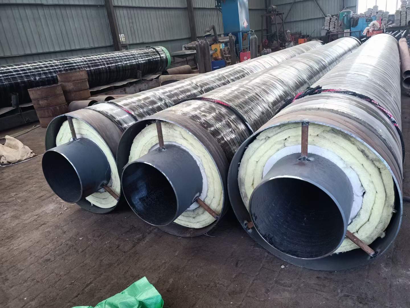 Fangda Pipeline Prefabricated Directly Buried Polyurethane Insulation Pipe to Heating Network Pipe Heating System Steel Sleeve Steel Steam