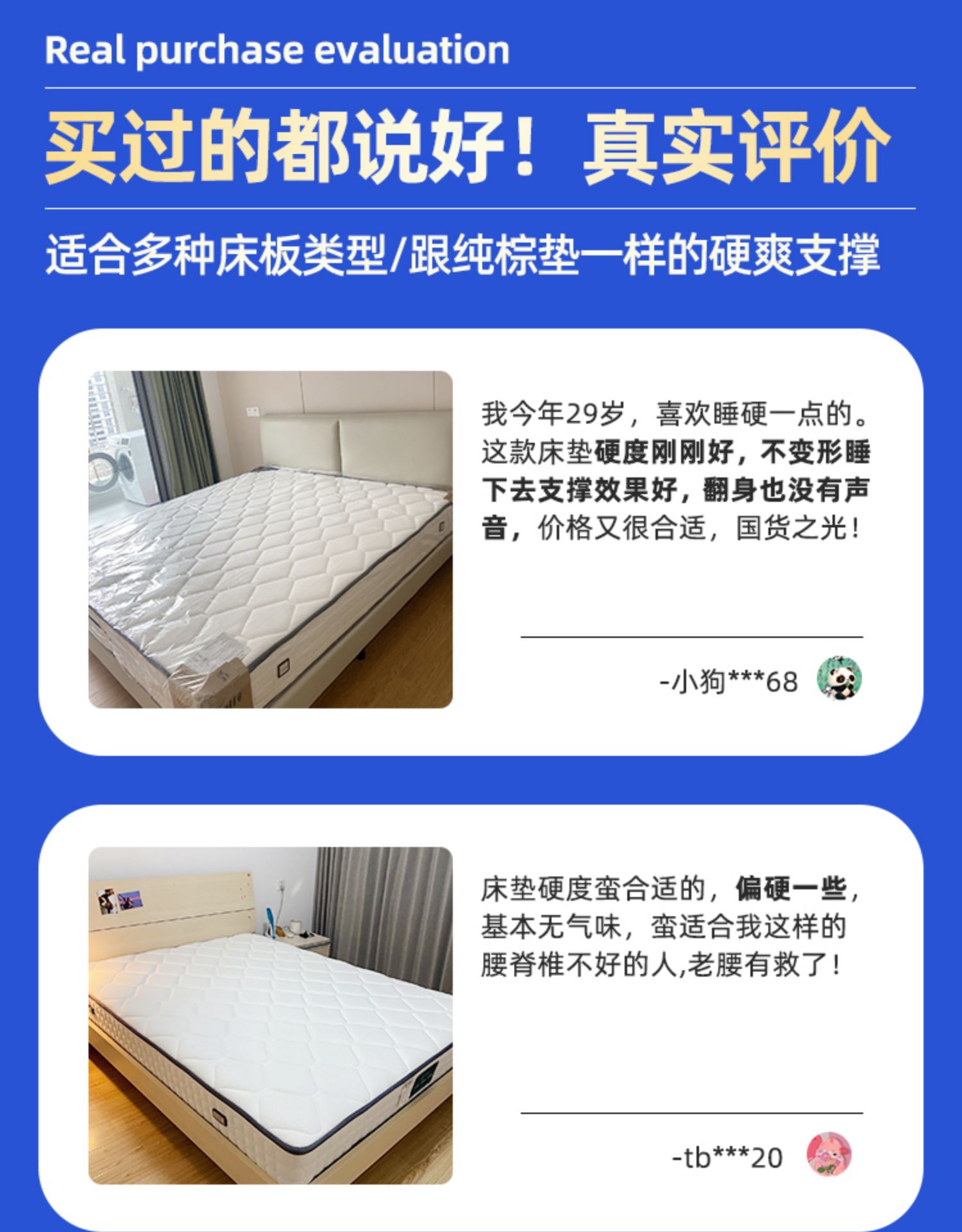 Hedland Simmons Bedding Company Mattress Rubber free Coconut Palm Ridge Protection Spring Soft and hard 20cm thick 1.8m Hotel customized