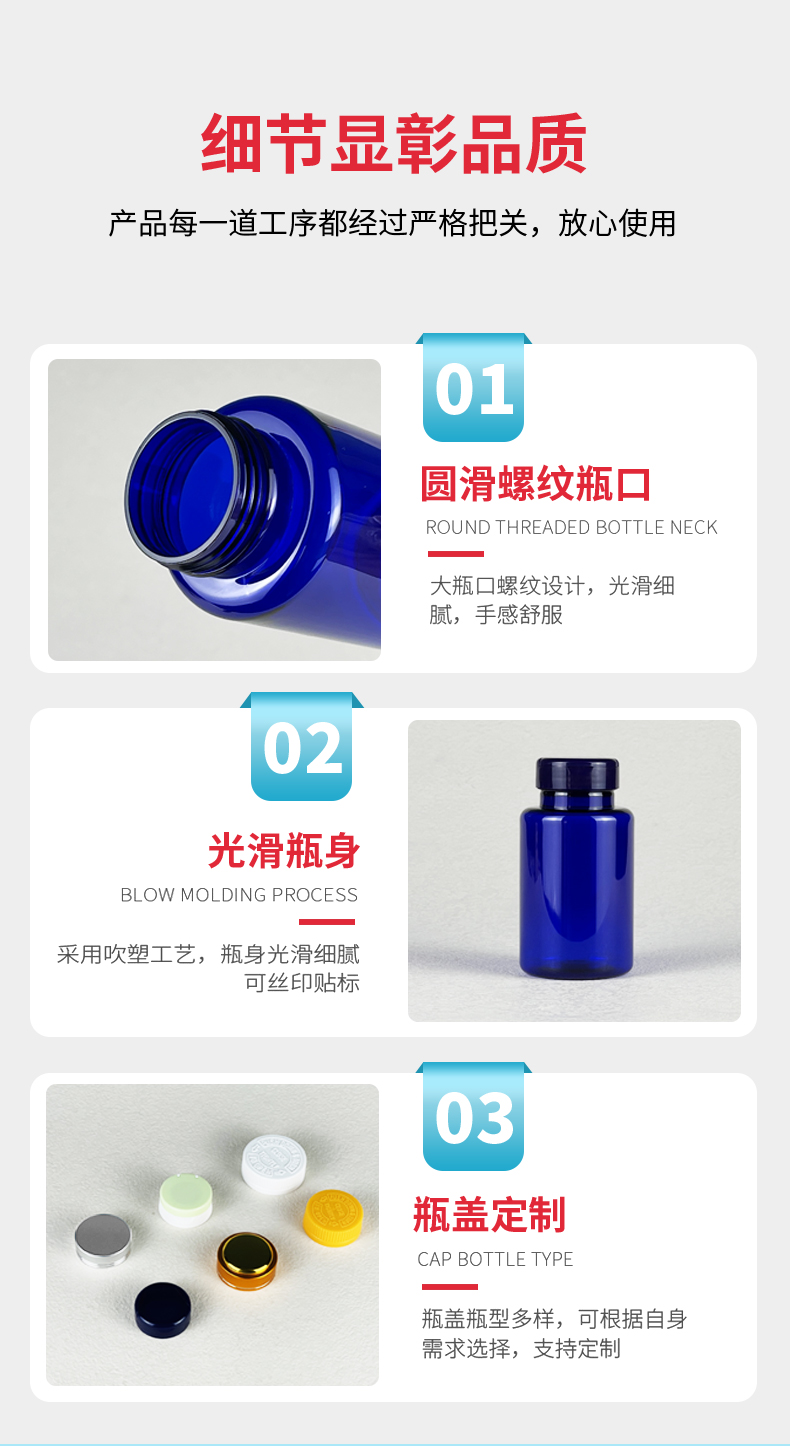 Fukang Pet, a manufacturer of high-end transparent medical medicine packaging, food grade health products, plastic bottles