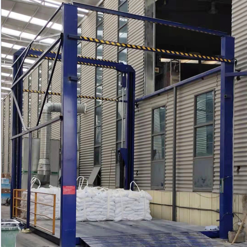 Design of a guide rail elevator with a capacity of 1-5 tons. Hydraulic lifting platform for a three story factory building. Freight elevator elevator