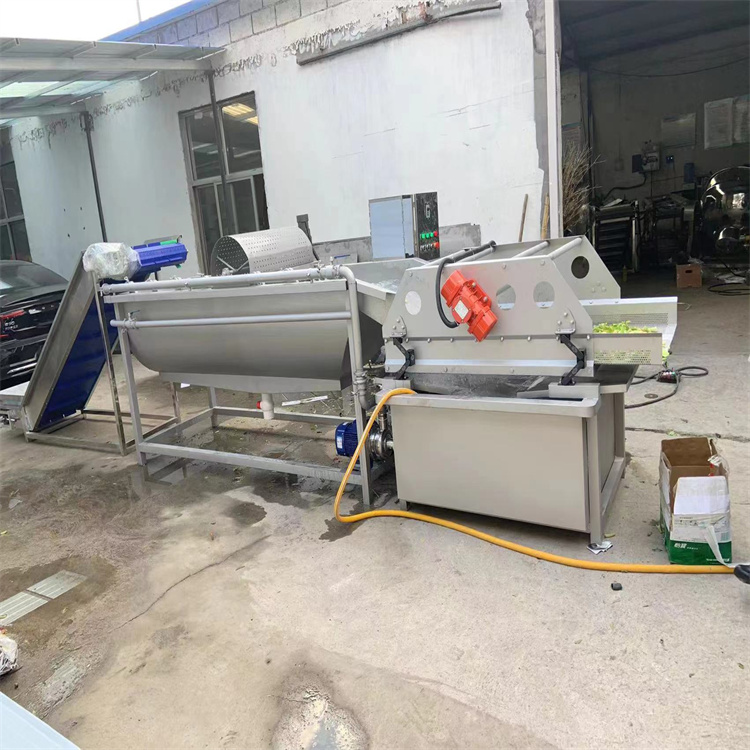 Fruit and Vegetable Eddy Current Cleaning Machine Fully Automatic Vegetable Cleaning Processing Line Canteen Vegetable Cleaning Equipment Chengde Xin