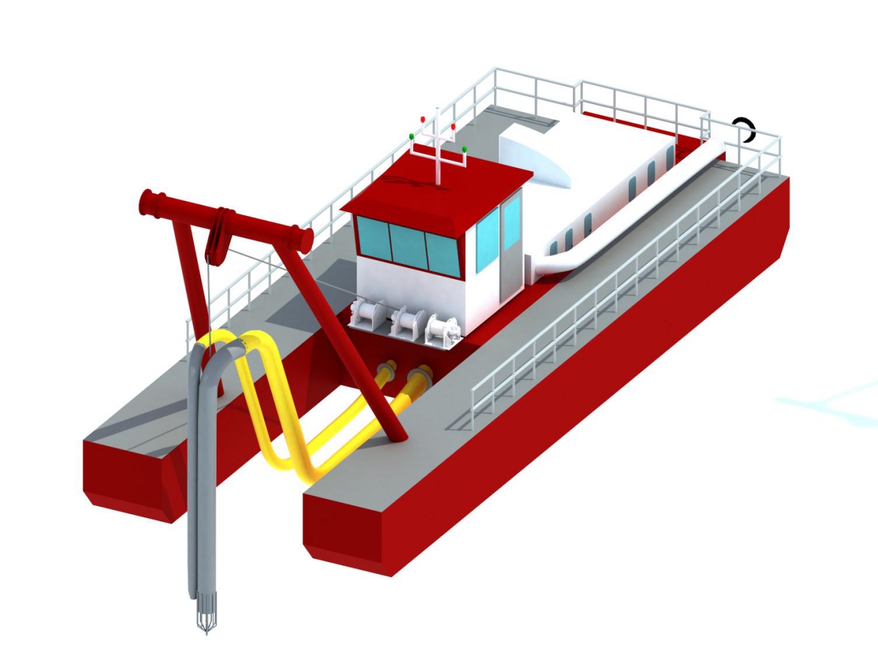 Suspended pipe jetting suction sand dredger for sand excavation and dredging in river channels, with high production efficiency, high cost, economy, and low oil consumption per square meter