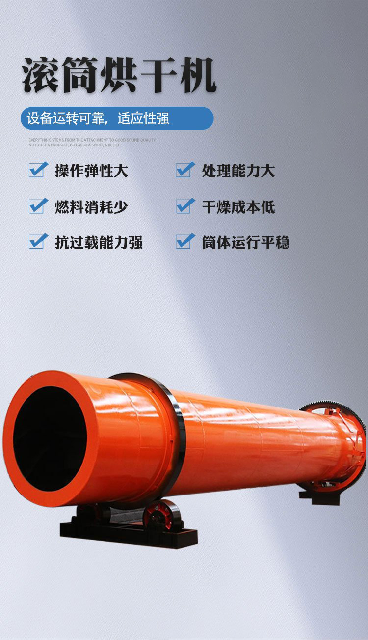 Drum dryer, corn, wheat, bean residue, distiller's grains, feed, slime, sawdust, sand, Manure drying equipment