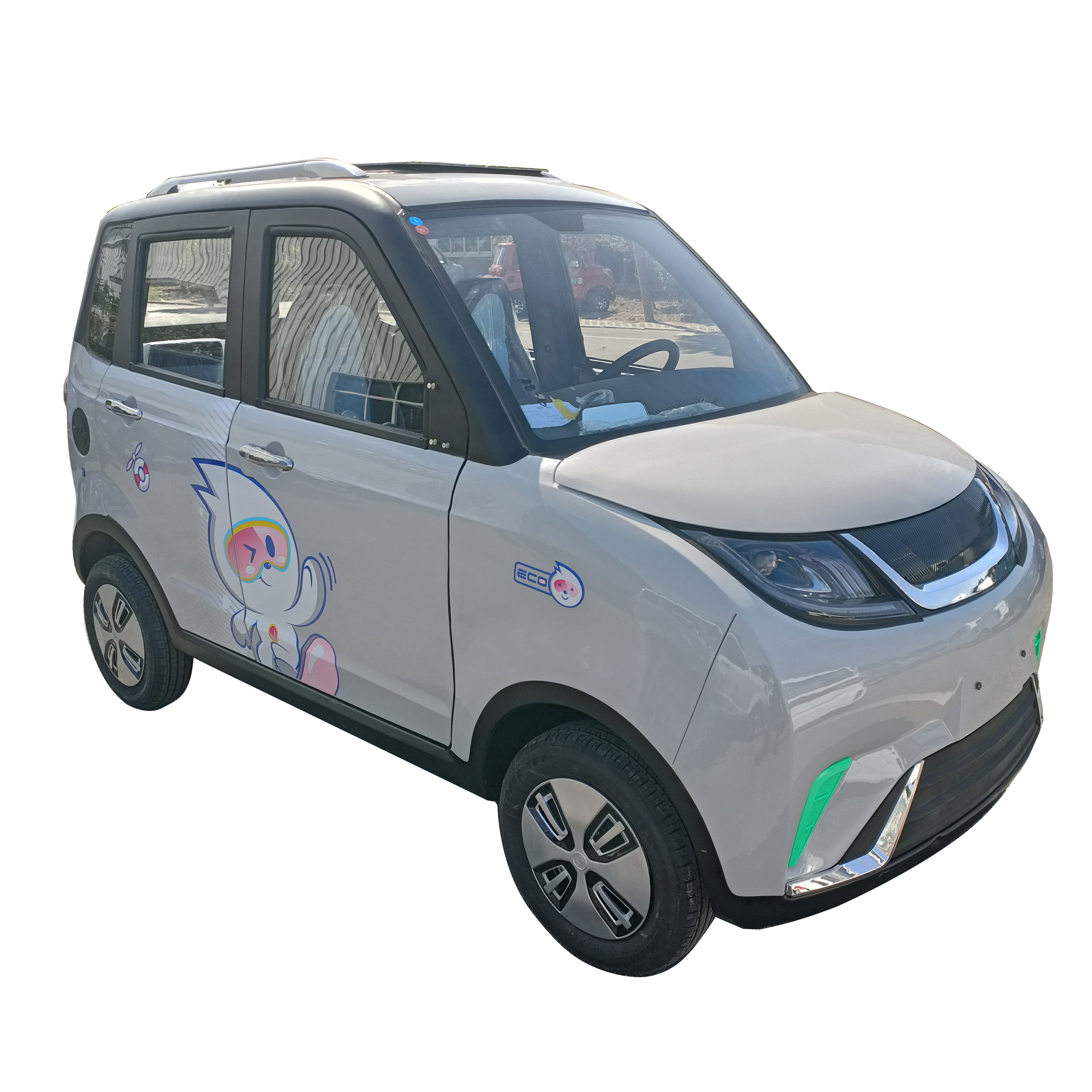 Suke New Energy Dolphin Electric Four Wheel Car, Home Adult Women's New Battery Car, Dual Purpose Fuel and Electric Vehicle