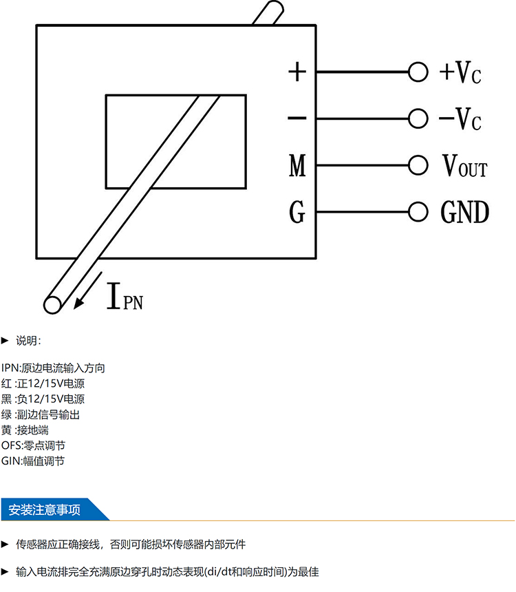 BNW perforated detachable structure open loop direct measurement AC/DC variable frequency speed regulation current and voltage Hall sensor