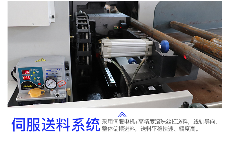 Large diameter cutting of metal circular rods, solid material hollow pipe fittings, sawing machine with easy automation operation