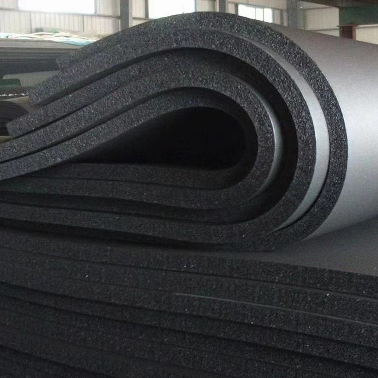 Huamei B1 grade flame-retardant aluminum foil rubber plastic board manufacturer of air conditioning duct rubber plastic insulation board