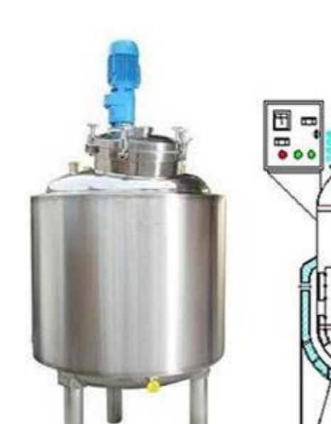 Stainless steel vacuum reactor steam heating electric heating coil type homogeneous high shear emulsification stirring tank