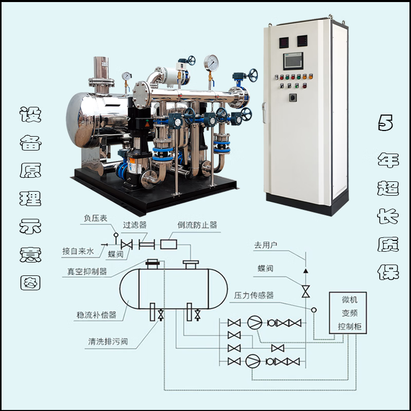 罐式变频恒压无负压供水设备 箱式二次无塔增压成套给水设备