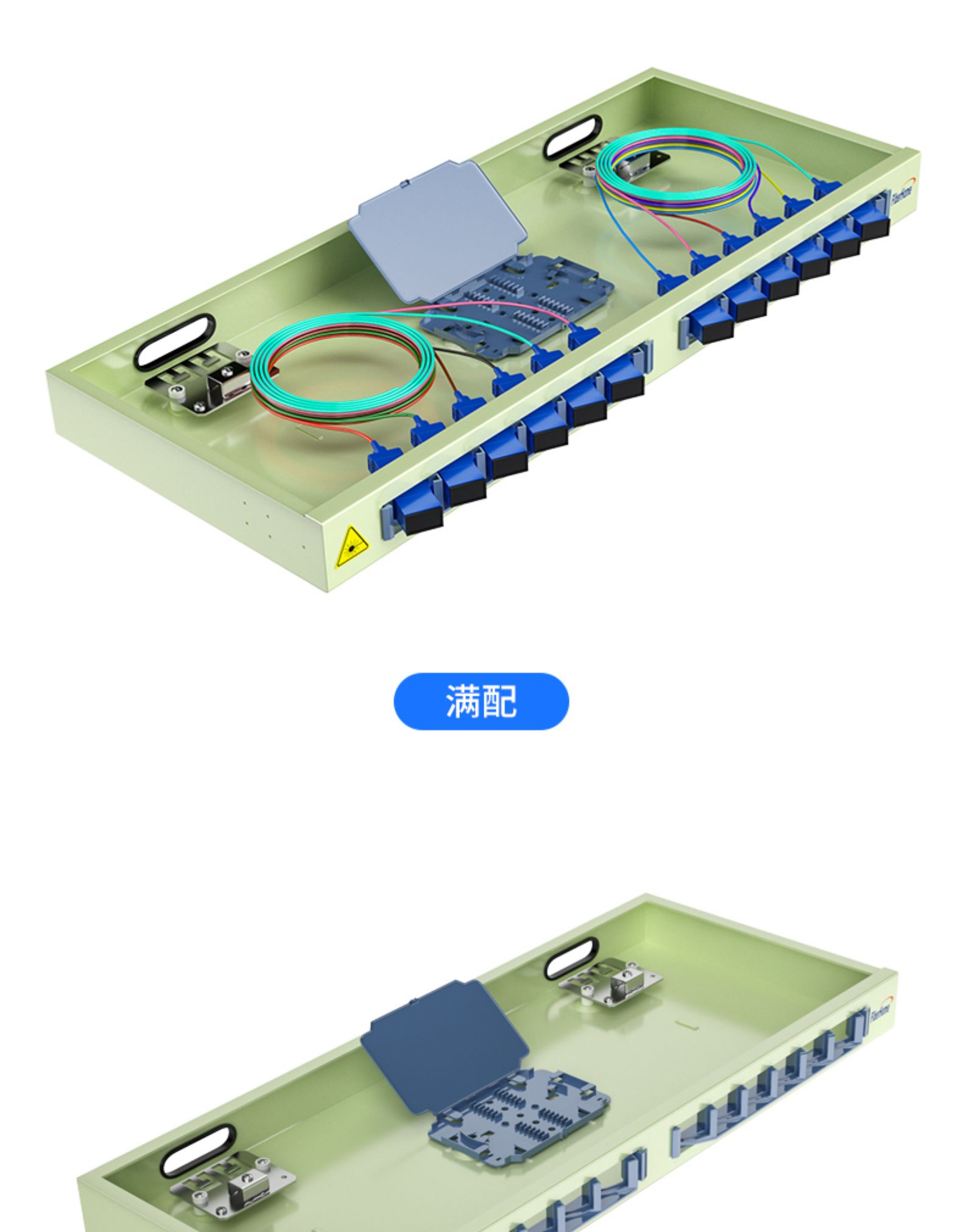 Fiberhome Fiber Optic Terminal Box Frame Type Flange Single Mode Full Configuration Tail Fiber Connection, Fiberhome Communication General Distribution