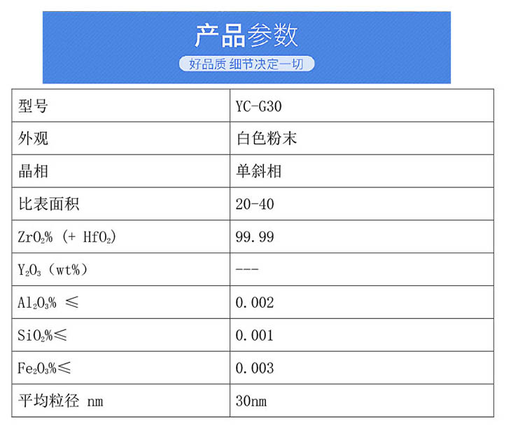 High purity nanometer zirconia 99.99% 30 nanometer Zirconium dioxide powder