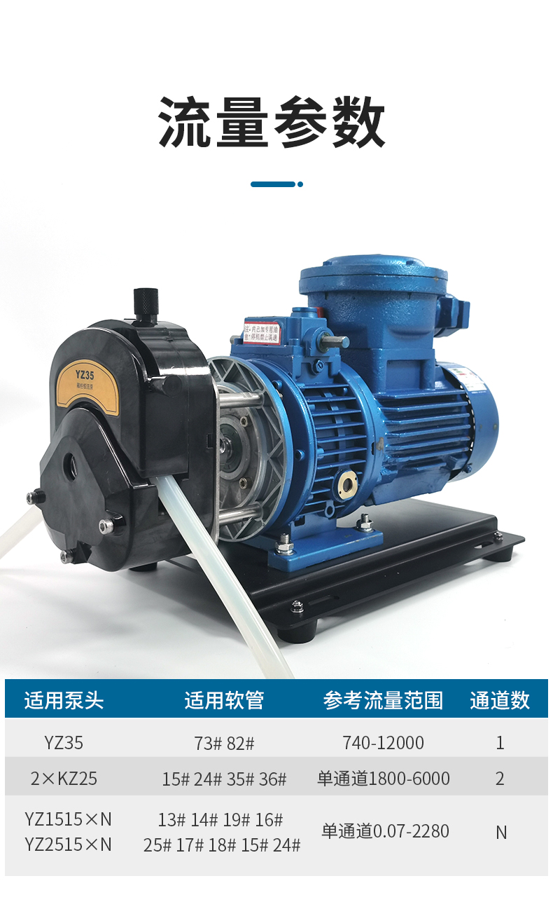 FB600S industrial cast iron peristaltic pump, specialized for chemical production, large flow electric explosion-proof constant flow pump