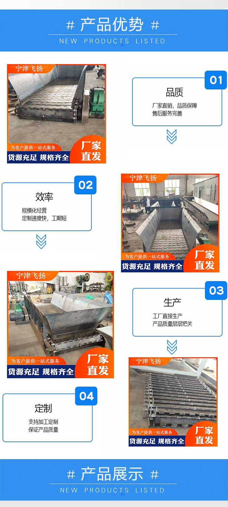 Chain plate feeder, mining debris separator, chain plate feeding equipment, Ningjin Feiyang