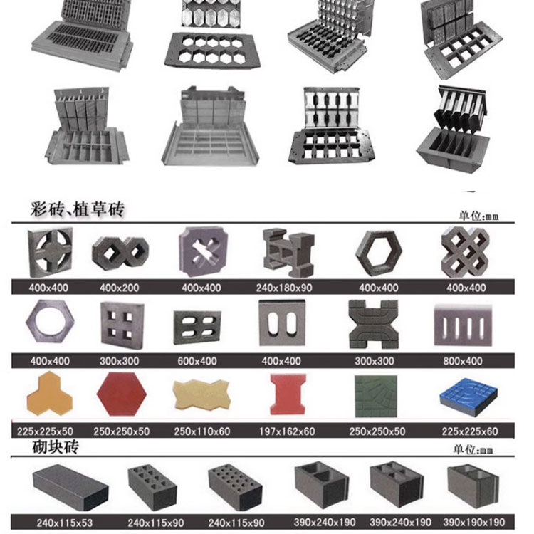 Environmentally friendly unburned brick machine uses waste building materials to produce various hollow cement bricks with low consumption