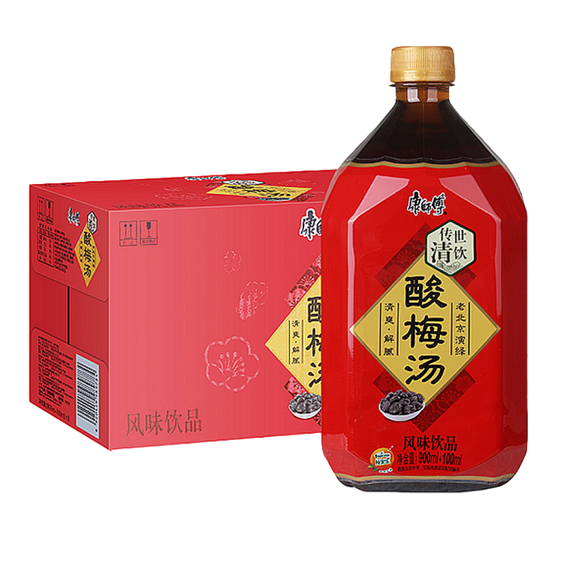 Master Kong Rock Sugar snow pear/Suanmeitang/Crystal Grape/Sugar free Ice Black Tea 1L Chongqing Beverage Group Shopping Center