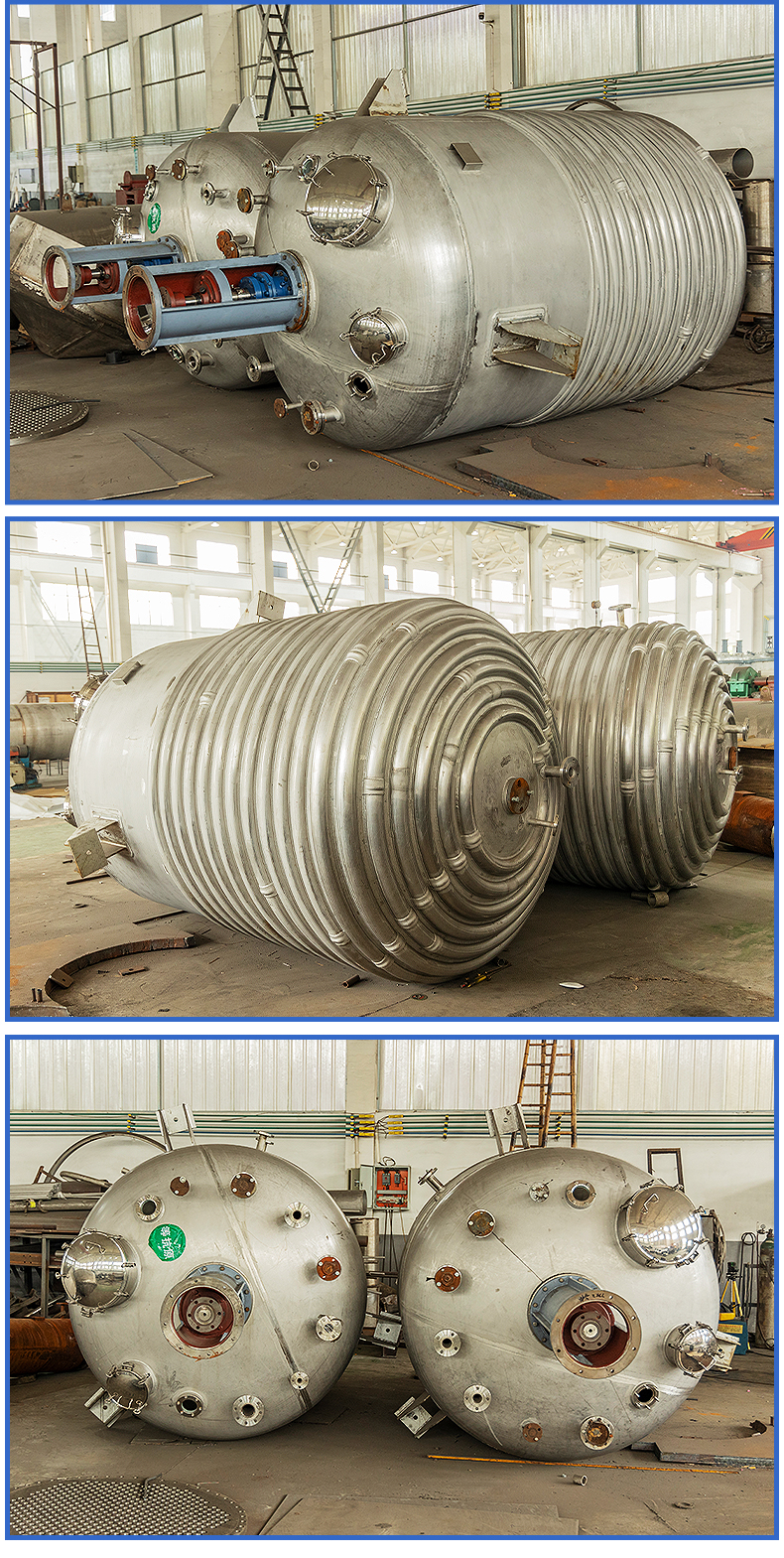 Stainless steel sealed mechanical semicircular tube reaction equipment for external coil tube reaction kettle, shipped by Boer manufacturer