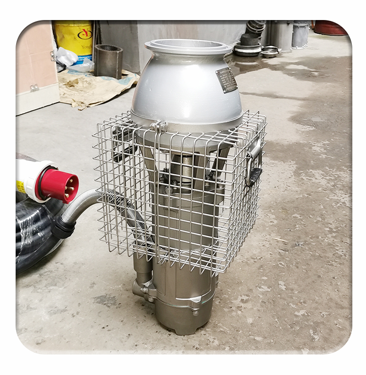 Portable permanent magnet flood control pump Large flow high lift waterlogging drainage Stainless steel flood control rescue frequency conversion submersible Axial-flow pump