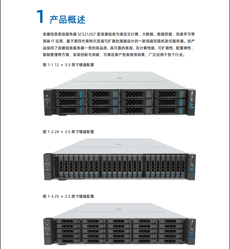 Inspur SC5212G7 2U Rack Modular Design Diversified Storage Flexible Architecture