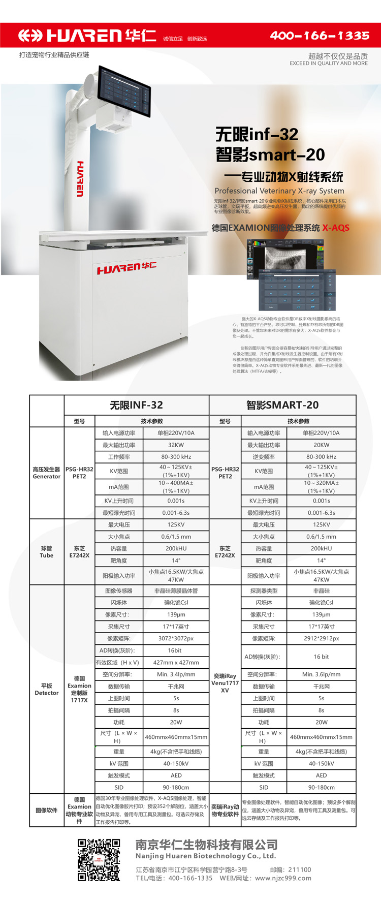 Huaren Zhiying smart-20 veterinary DR high-definition imaging animal specific digital X-ray machine