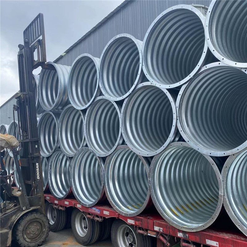 Yuanchang Metal Hot Dip Galvanized Steel Corrugated Culvert Pipe Special Large Caliber Compression Resistance for Urban Road Construction Sewage Project